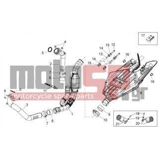 Aprilia - SHIVER 750 2009 - Electrical - exhaust system