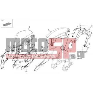 Aprilia - SHIVER 750 2011 - Εξωτερικά Μέρη - Coachman. FRONT - Feather FRONT