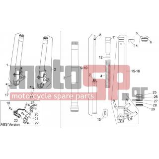 Aprilia - SHIVER 750 GT 2009 - Suspension - fork II - 898516 - Παξιμάδι