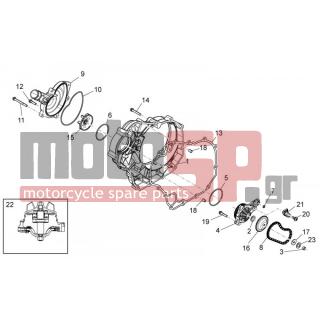 Aprilia - SHIVER 750 GT 2009 - Κινητήρας/Κιβώτιο Ταχυτήτων - WHATER PUMP II - 878395 - ΚΑΠΑΚΙ ΑΜΠΡΑΓΙΑΖ SHIVER 750 10-13 ΕΣ ΑΝΘ