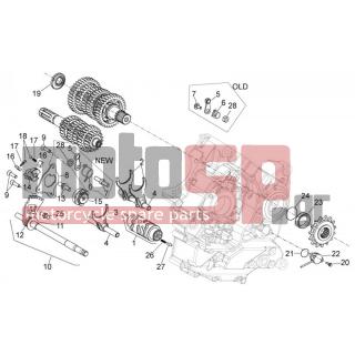 Aprilia - SHIVER 750 GT 2009 - Engine/Transmission - gear selector - B013362 - Τύμπανο επιλογής ταχυτήτων