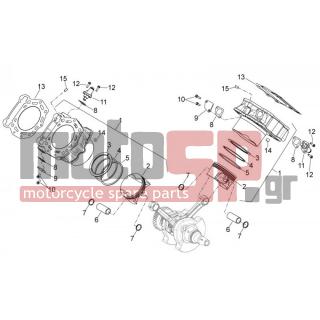 Aprilia - SHIVER 750 GT 2009 - Engine/Transmission - Cylinder with piston unpainted - 847928 - ΦΛΑΝΤΖΑ ΤΕΝΤ ΚΑΔΕΝΑΣ SCOOT