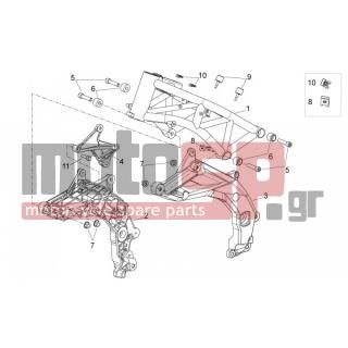 Aprilia - SHIVER 750 GT 2009 - Frame - the I - AP8150548 - Παξιμάδι φλαντζωτό M12