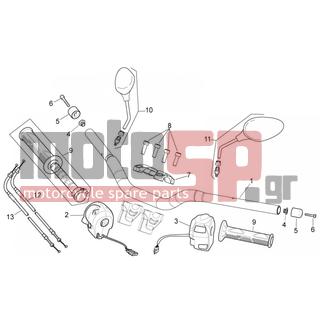 Aprilia - SHIVER 750 GT 2009 - Frame - Wheel - Controls - AP8121520 - ΑΠΟΣΤΑΤΗΣ ΑΝΤΙΒ ΤΙΜΟΝ ΜΟΤΟ 650-1200