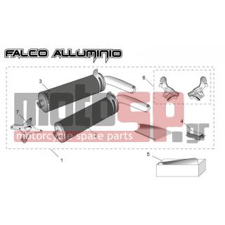 Aprilia - SL 1000 FALCO 2002 - Body Parts - Acc. - Transformation II - AP8796556 - Σιλανσιέ - ©δεξ. alu