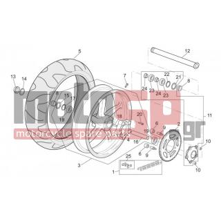 Aprilia - SL 1000 FALCO 2001 - Frame - rear wheel - AP8125788 - Δακτύλιος Seeger