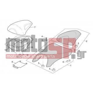 Aprilia - SL 1000 FALCO 2002 - Body Parts - saddle - AP8129401 - Σέλα οδηγού γκρι/μαύρ.