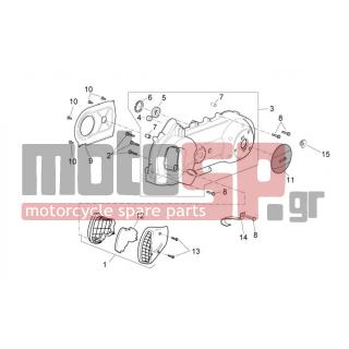 Aprilia - SPORT CITY CUBE 125-200 CARB E3 2009 - Κινητήρας/Κιβώτιο Ταχυτήτων - COVER variator - 843188 - ΚΑΠΑΚΙ ΑΕΡΑΓΩΓΟΥ LIBERTY 200 RST