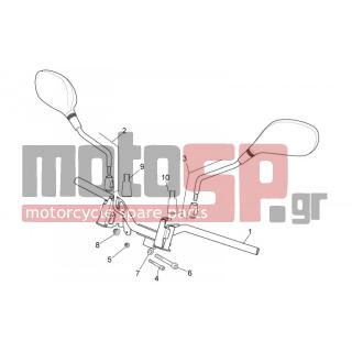 Aprilia - SPORT CITY CUBE 250-300 IE E3 2012 - Frame - Steering wheel - AP8104724 - Specchio sx KEN SEAN