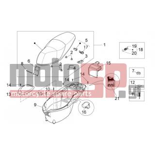 Aprilia - SPORT CITY ONE 125 4T E3 2008 - Body Parts - Body Central III - 852990 - ΚΑΠΑΚΙ ΜΠΑΤΑΡΙΑΣ TYPH MY10-SP CITY ONE