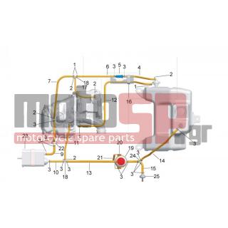 Aprilia - SPORT CITY ONE 125 4T E3 2010 - Κινητήρας/Κιβώτιο Ταχυτήτων - Circuit recovering gasoline fumes