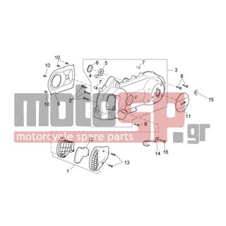 Aprilia - SPORT CITY STREET 125 4T 4V E3 2012 - Engine/Transmission - COVER variator - B016792 - ΒΙΔΑ M6X30