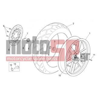 Aprilia - SPORT CITY STREET 125 4T 4V E3 2012 - Frame - rear wheel - AP8128062 - Κάλυμμα πίσω 130-80 15