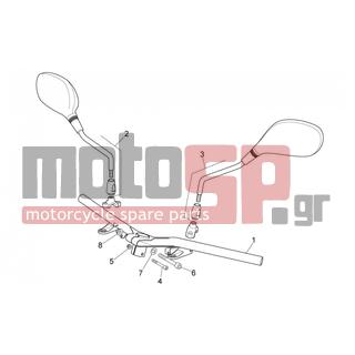 Aprilia - SPORT CITY STREET 125 4T 4V E3 2012 - Frame - Steering wheel - AP8104724 - Specchio sx KEN SEAN