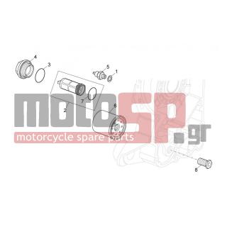 Aprilia - SPORT CITY STREET 300 4T 4V E3 2012 - Κινητήρας/Κιβώτιο Ταχυτήτων - oil filter - 840507 - ΒΙΔΑ ΦΙΛΤΡΟΥ ΛΑΔΙΟΥ VESPA GTS
