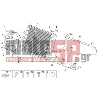 Aprilia - SPORT CITY STREET 300 4T 4V E3 2012 - Κινητήρας/Κιβώτιο Ταχυτήτων - RADIATOR - AP8150159 - ΡΟΔΕΛΑ 4,3x16x1,5
