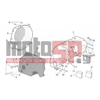 Aprilia - SR 125-150 2000 - Engine/Transmission - plastics engine cover - AP8550163 - Βίδα