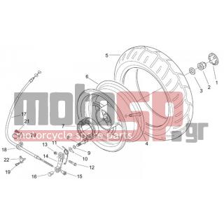 Aprilia - SR 50 H2O (DITECH+CARB) 2003 - Brakes - Rear wheel - Drum Brakes - AP8150137 - ΒΙΔΑ M6x16*