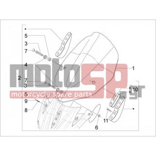 Aprilia - SR MAX 300 2012 - Body Parts - Windshield - Glass - 575249 - ΒΙΔΑ M6x22 ΜΕ ΑΠΟΣΤΑΤΗ