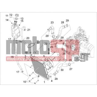 Aprilia - SRV 850 4T 8V E3 2012 - Κινητήρας/Κιβώτιο Ταχυτήτων - cooling installation