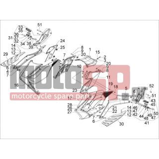 Aprilia - SRV 850 4T 8V E3 2013 - Body Parts - Central fairing - Sill - 254485 - ΑΣΦΑΛΕΙΑ ΜΕΓΑΛΗ (6Χ100 MM)