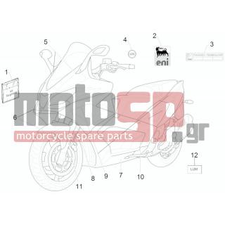 Aprilia - SRV 850 4T 8V E3 2012 - Body Parts - Signs and stickers