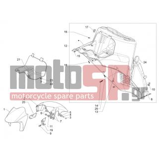 Aprilia - SRV 850 4T 8V E3 2012 - Body Parts - Apron radiator - Feather - CM006912 - Non return spring