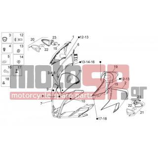 Aprilia - TUONO V4 R APRC ABS 1000 2014 - Body Parts - Bodywork FRONT I - AP8152108 - ΒΙΔΑ M6x15*