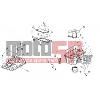 Aprilia - TUONO V4 R APRC ABS 1000 2014 - Engine/Transmission - filter box - 890938 - Βάση