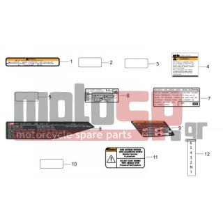 Aprilia - TUONO V4 R APRC ABS 1000 2014 - Body Parts - Signs and sticker - 2L000182 - Αυτοκόλλητο πίεσης ελαστικών