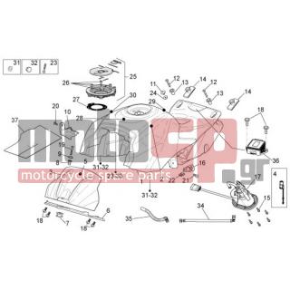 Aprilia - TUONO V4 R APRC ABS 1000 2014 - Body Parts - petrol tank - AP8102375 - ΚΛΙΠΣ M5 AP8102375