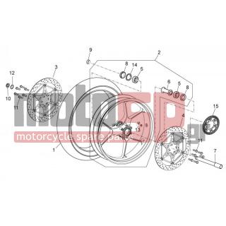 Aprilia - TUONO V4 R APRC ABS 1000 2014 - Frame - FRONT WHEEL