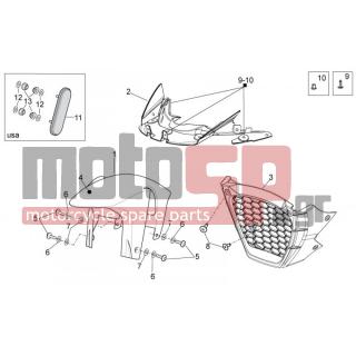 Aprilia - TUONO V4 R STD APRC 1000 2011 - Body Parts - Bodywork FRONT III - AP8152269 - ΒΙΔΑ M5x20*