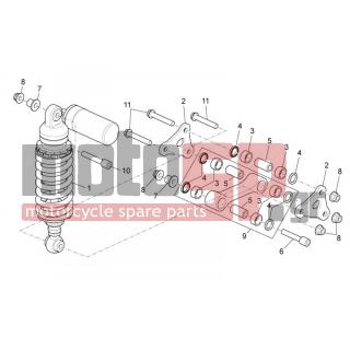 Aprilia - TUONO V4 R STD APRC 1000 2011 - Suspension - Shock absorber BACK - AP8110065 - ΡΟΥΛΕΜΑΝ