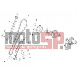 Aprilia - TUONO V4 R STD APRC 1000 2011 - Engine/Transmission - Share BACK cylinder - 857538 - Γλίστρα οδηγού αλυσίδας
