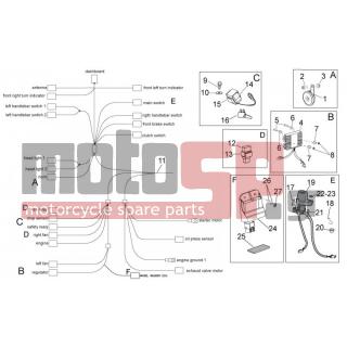 Aprilia - TUONO V4 R STD APRC 1000 2011 - Electrical - Electrical installation I - AP8152154 - ΡΟΔΕΛΑ 8,4x13