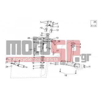Aprilia - TUONO V4 R STD APRC 1000 2011 - Frame - Steering wheel - AP8150220 - ΒΙΔΑ M6x30*