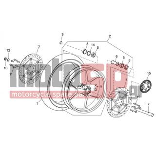Aprilia - TUONO V4 R STD APRC 1000 2011 - Πλαίσιο - FRONT WHEEL - B043455 - Ελαστικό εμπρός (Pirelli)