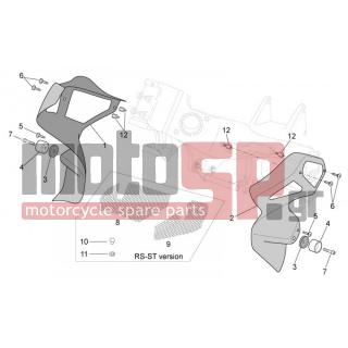 Aprilia - TUONO RSV 1000 2005 - Body Parts - Body Central. - Karines up - AP8152424 - ΒΙΔΑ M6x50