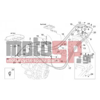 Aprilia - TUONO RSV 1000 2004 - Engine/Transmission - Circuit recovering gasoline fumes - AP8202154 - Ρακόρ τριών διόδων
