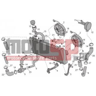 Aprilia - TUONO RSV 1000 2009 - Κινητήρας/Κιβώτιο Ταχυτήτων - cooling system - AP8121795 - ΔΑΚΤΥΛΙΔΙ