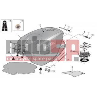 Aprilia - TUONO RSV 1000 2009 - Body Parts - petrol tank - 860217 - Αυτοκόλλητο προστατευτικού ρεζερβουάρ