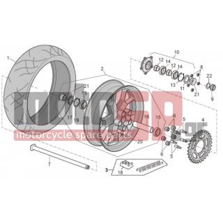 Aprilia - TUONO RSV 1000 2008 - Frame - Rear wheel Factory - AP8104728 - ΒΑΛΒΙΔΑ ΤΡΟΧΟΥ RSV4 FAC APRC