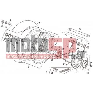 Aprilia - TUONO RSV 1000 2009 - Frame - Rear wheel R - AP8107146 - Αλυσίδα κομπλέ κρίκος σύνδεσης