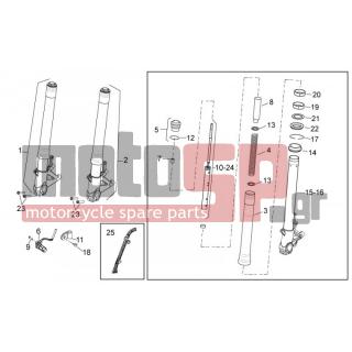 Aprilia - TUONO V4 1100 RR 2015 - Suspension - Fork - 2B002077 - Ελατήριο πιρουνιού