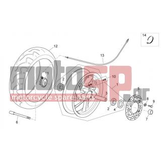 Aprilia - ATLANTIC 125 E3 2012 - Frame - FRONT wheel - AP8128106 - Τροχός εμπρός γυμνός Silver