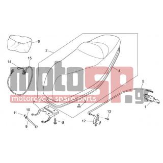 Aprilia - ATLANTIC 125 E3 2012 - Body Parts - saddle - AP8150014 - ΡΟΔΕΛΛΑ
