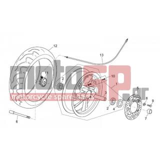 Aprilia - ATLANTIC 125-200-250 2006 - Frame - FRONT wheel - AP8152137 - ΒΙΔΑ M6x20*