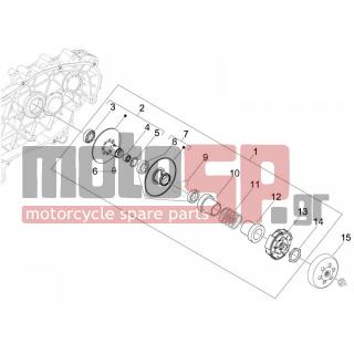 Derbi - BOULEVARD 100CC 4T 2011 - Engine/Transmission - driven pulley - 487935 - ΚΑΠΕΛΑΚΙ