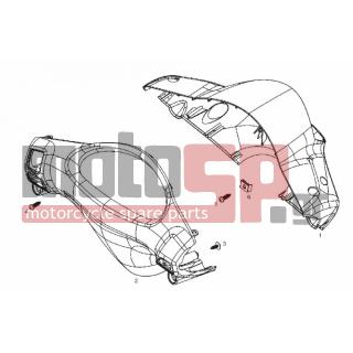 Derbi - BOULEVARD 125CC 4T E3 2010 - Body Parts - COVER steering - 65274100R7 - ΚΑΠΑΚΙ ΤΙΜ FLY 50/125/150 ΚΟΚ DRAGON 894